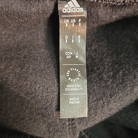 Adidas Essentials Brand Love Fleece Joggers Mens Small Black Lined Athletic EUC - Picture 6 of 7